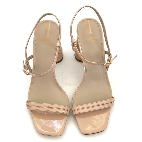 SAM EDELMAN Kit Heeled Sandal Slingback Block Heel Squared Open Toe Heels Size 9 - Picture 4 of 16